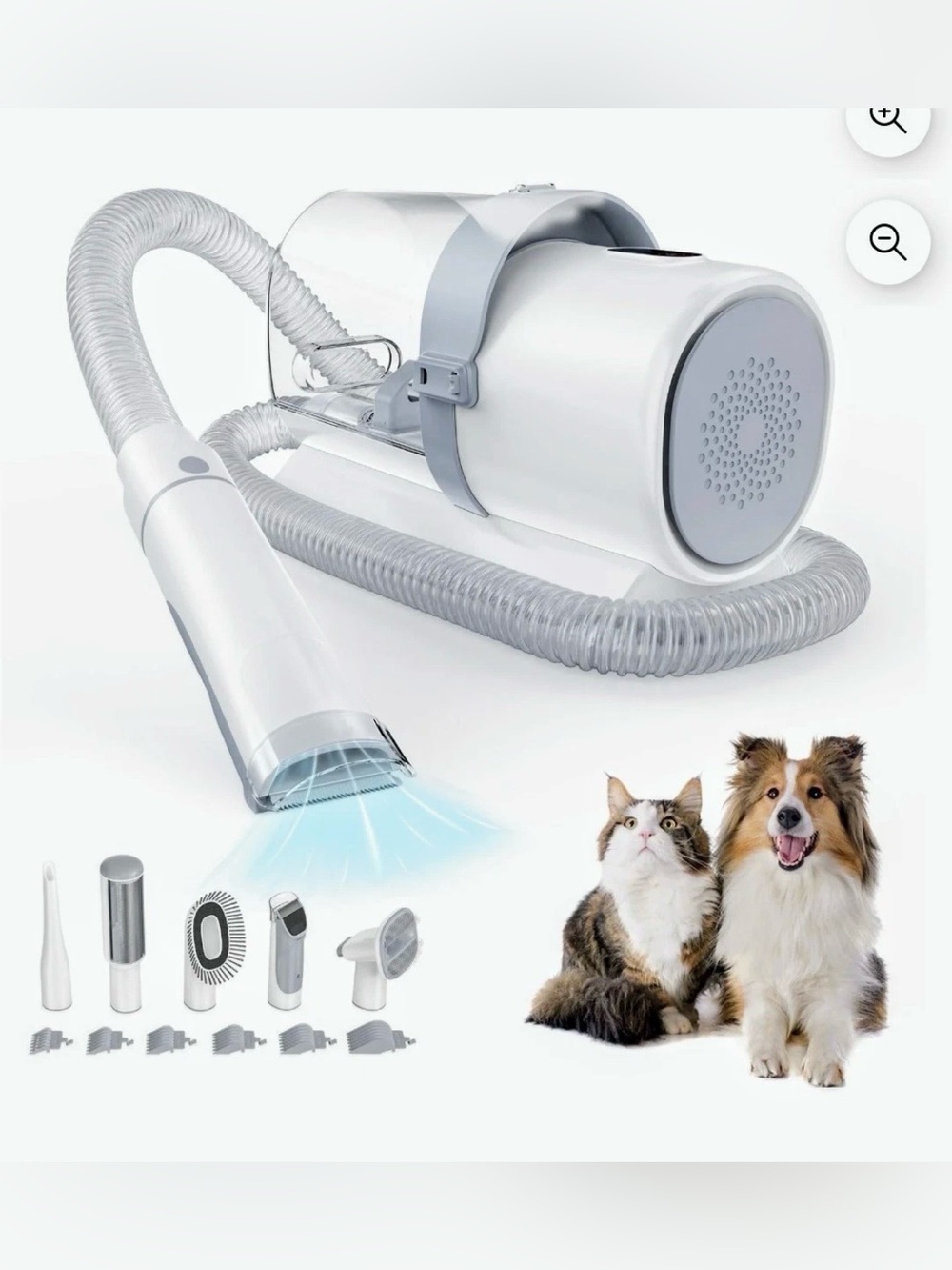 Pet Grooming Vacuum Kit 5-in-1 Electric Pet Trimmer, 2.5L Dust Box, Low Noise